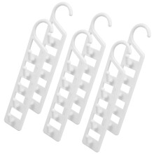 Perchas de plástico resistentes – Paquete de 6, ahorran espacio
