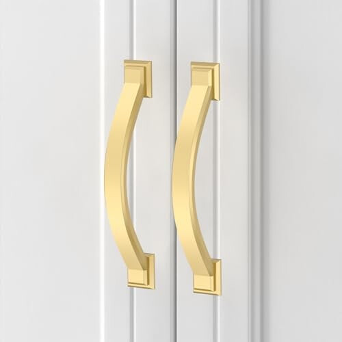 Brushed Gold Cabinet Handles 5 Inch 10 Pack