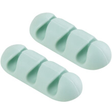 12Pcs Desktop Wire Clips Silicone Cable Holder Light Green Organizer