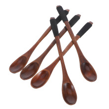 25Pièces Cuillères Bois Multifonctionnelles Ergonomiques Pour Enfants