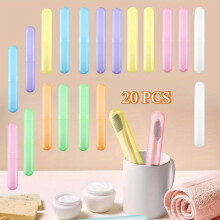 20-Pack Sealed Toothbrush Covers - Hygienic Travel Protection Cases for Personal Use