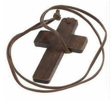 Férfi láncláncok fa nyaklánc fekete színben nőknek choker nyakláncok kereszttel 30 db