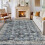 Vintage slidt blomstertæppe 1,5x2,1m skridsikkert 1