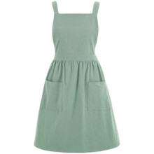 Schürzenkleid aus Baumwollleinen mit Taschen