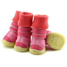 Lot de 4 bottes imperméables pour chien, antidérapantes, imperméables et chaudes, en PU pour l'hiver, convenant aux chiens de petite, moyenne et