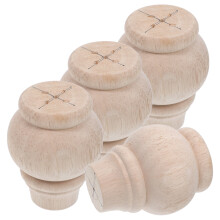 4-teiliges Set Massivholz-Möbelbeschläge, Ersatz-Bettbeine, Sofafüße, Schrankfüße, Holzbeine