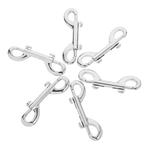 24Pièces Crochets Doubles Inoxydable Rotation 360 Argent