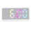 White Digital Alarm Clock with LED Mirror Display 4