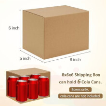 Pacote com 30 caixas de papelão ondulado marrom para envio, tamanho pequeno (8x6x6), ideais para embalagens de pequenas empresas e correspondências.