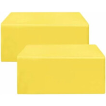 Gelbe, quadratische Tischdecken (2er-Pack) für 34-Zoll-Tische
