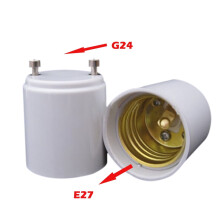 Adaptateur GU24 vers E27 pour ampoules LED, guirlandes lumineuses extérieures (flocon de neige, italiennes, cordon, cheminée, décorations de