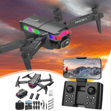 CheAAlet Drone with Daul 4K HD FPV Camera Remote Control Toys Gifts for Boys Girls with Altitude Hold Headless Mode Start Speed Adjustment
