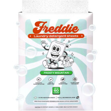 Laundry Deternt Sheets - Recyclable Packaging No Mess 60 Loads Crisp Frosty Mountain Scent