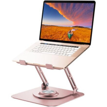 Adjustable Laptop Stand with 360 Rotating Base, Ergonomic & Foldable, Fits All 10–16" Laptops