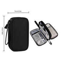 1 stuk roze/grijs/zwart/marineblauwe reistas voor het opbergen van digitale producten, inclusief USB-datakabelorganizer, headset-oplaadtas en