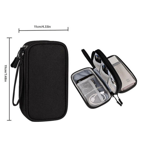 Reiseveske for USB-kabler og headset, 1 stk.