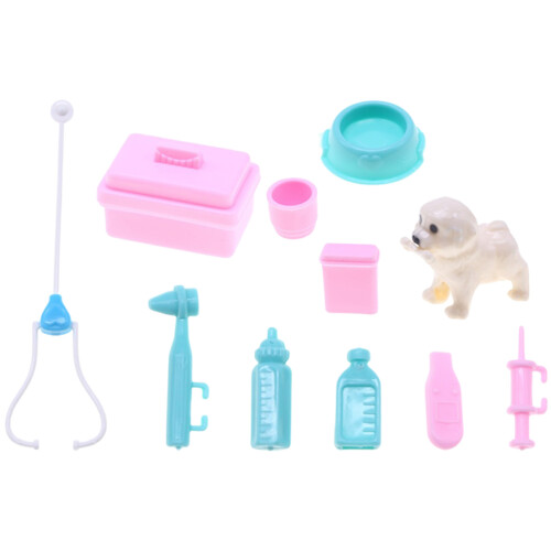 5Sets Pretend Play Veterinär Plastik Set Kindgerecht