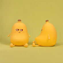 Banana Night Light Portable Usb Rechargeable Nightlight Timed Automatic Shut-Off 3-Speed Dimming Silicone Lamp