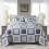 Boho-Blumen-Steppdecken-Set, Kingsize 1