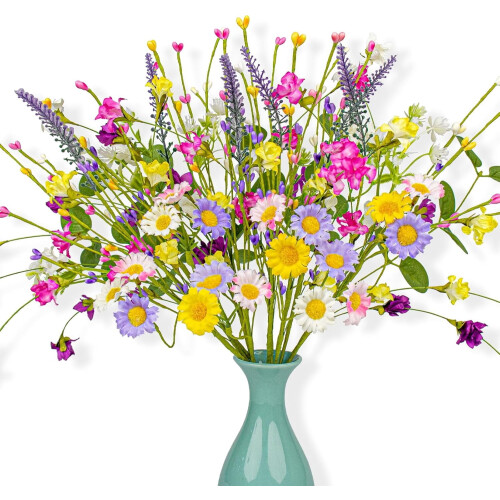 Agrafe florale artificiale de primăvară – pachet de 12, 43 cm