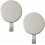 Magnetisk kranshängare set med 2 texturerade silverfärger 1