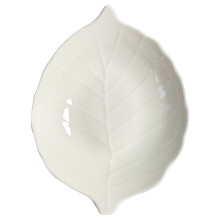 Leaf-Shaped Ceramic Serving Tray