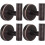 Schwarze, matte Edelstahl-Wandhaken, 4er-Pack 1