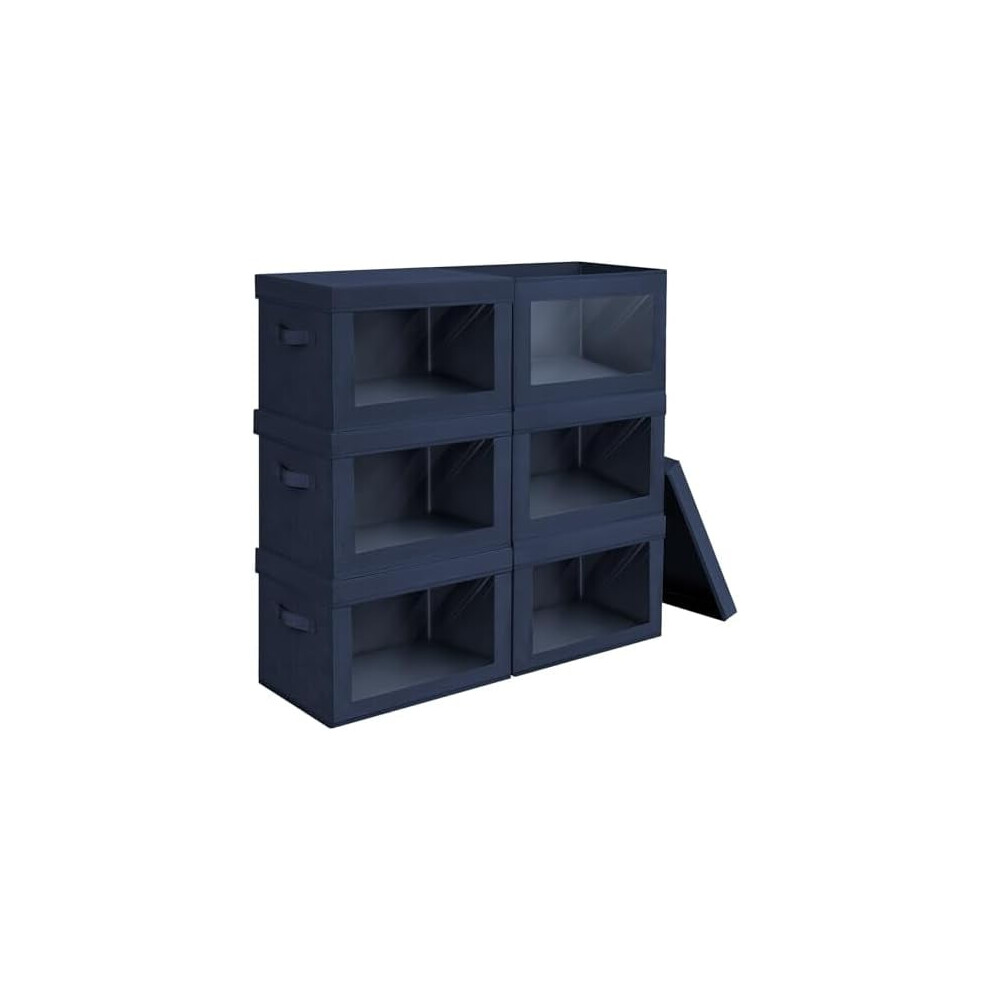 Stackable Foldable Storage Bins with Lids