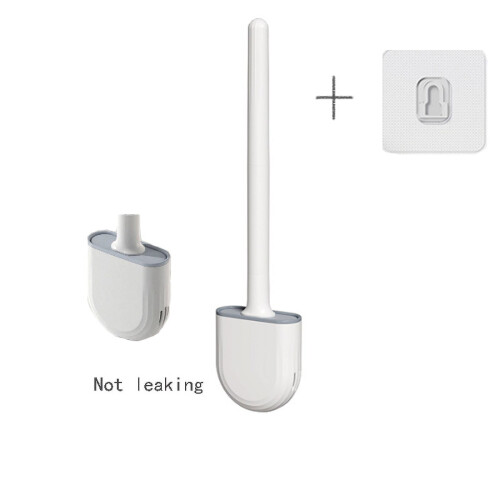 Escova de vaso sanitário de parede com suporte, plástico