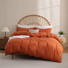 Red Buffalo Plaid Duvet Cover Set Queen 3-Piece