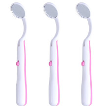Conjunto de 3 espelhos bucais odontológicos roxos