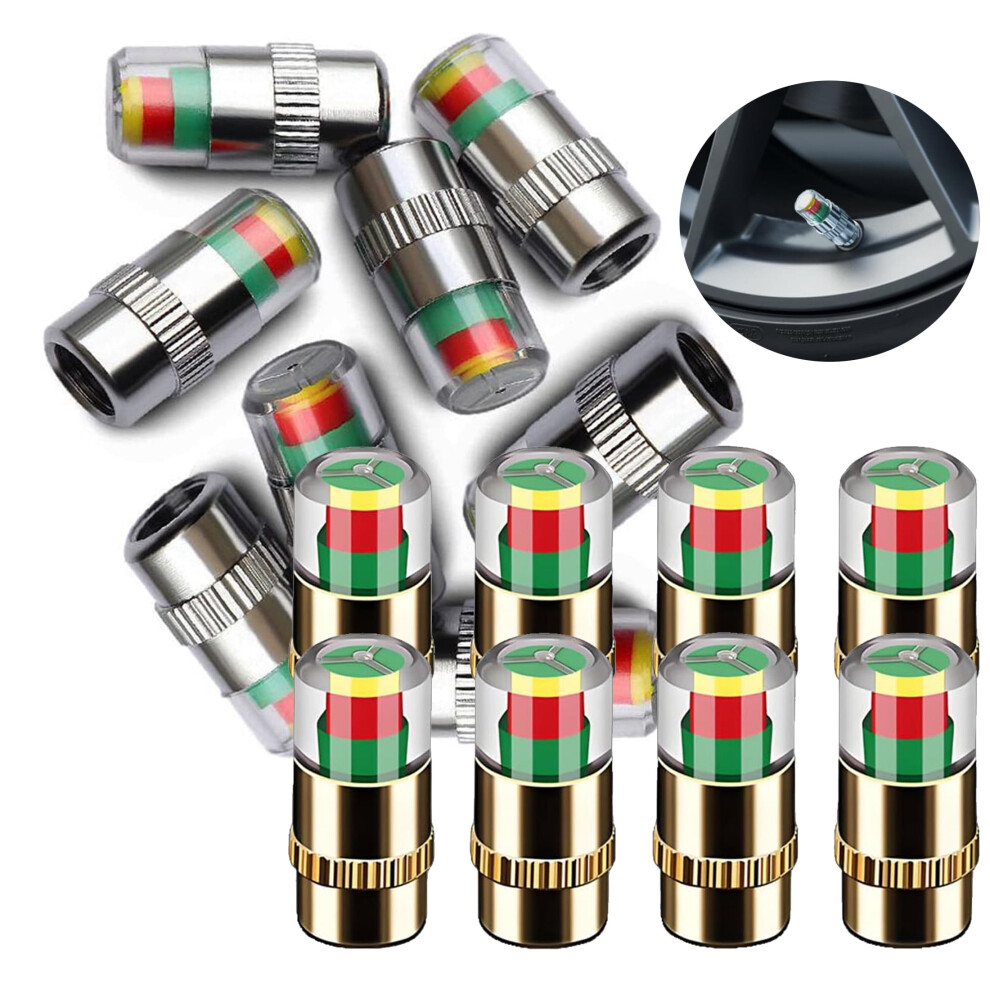 Car Tire Pressure Monitor Valve Stem Caps 36 Psi 3-Pack 9341593831604