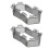 4Ensembles Miniature ABS Grise Pour Jeu Ferme Animaux 1