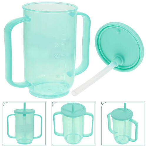 Copo de alimentação com bico inclinado, 350ml, plástico