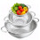 Edelstahl-Siebset, 3-teilig, 1/3/5 Qt 1