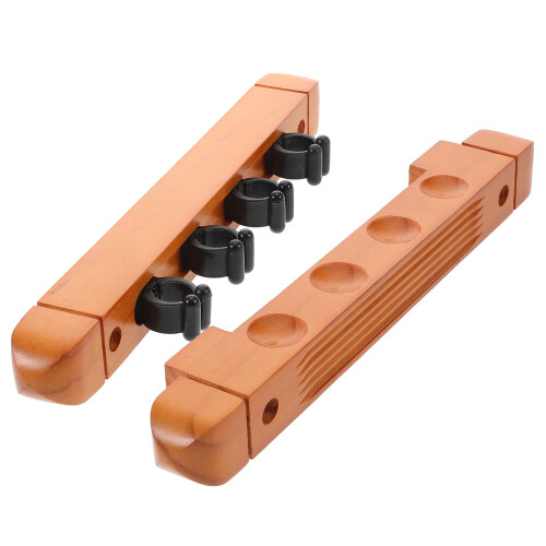 2Pièces Support Mural Bois Pour Queue De Billard Rangement Décoratif