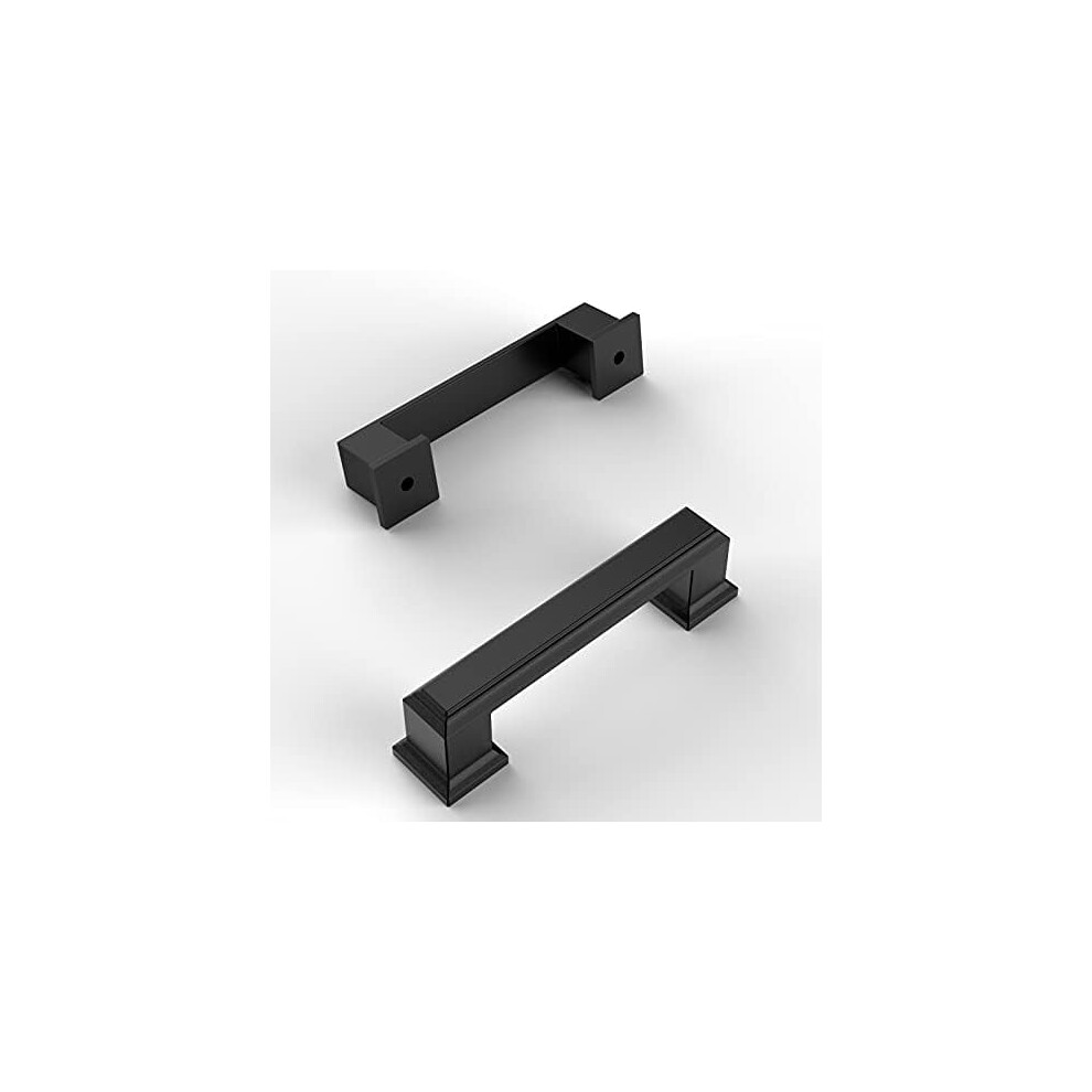 10 Pack Matte Black Cabinet Pulls 3 Inch(76Mm) Hole Center Kitchen Cabinet Handles Cabinet Hardware For Bathroom Drawer Pulls Zh0001 9357860927291