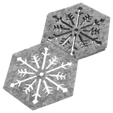 20Pièces Ensembles De Table Noël Antidérapants Tissu Clair