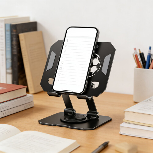 Tabletstativ i aluminium, 360 roterende, foldbar