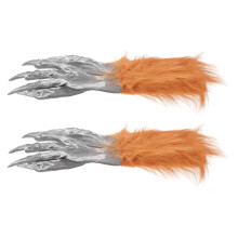 3Paare Gruselige Werwolfhandschuhe Mit Weichem Fell Für Halloween