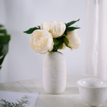 Bouquet Peony Síoda Béise 10 orlach