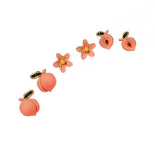 12Pièces D'oreilles Pêche Zinc Rose Pour Cadeau Élégant