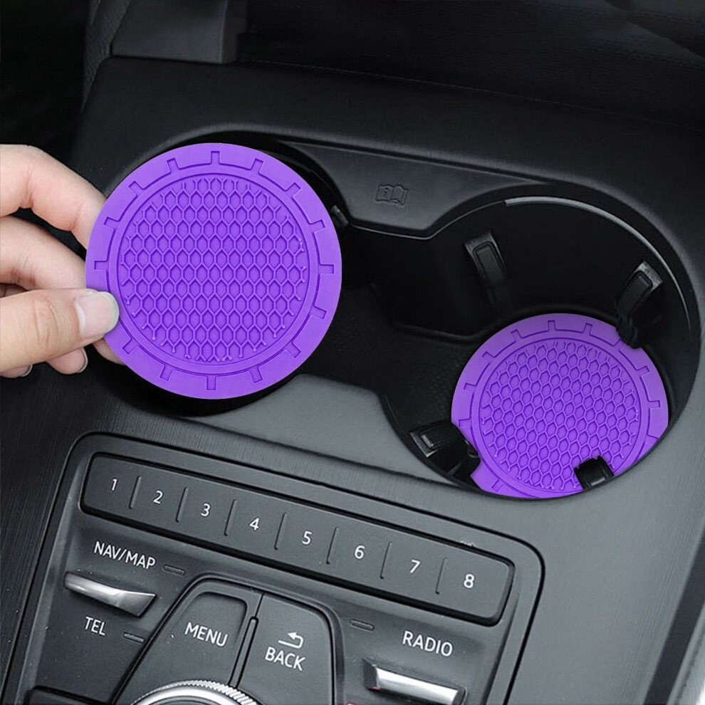 2Pc Honeycomb Design Heat Insulation & Solid Color Original Car Floor Mats 9399596029405