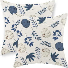 Housses de coussin citrouille bleu marine 50 x 50 cm (lot de 2)