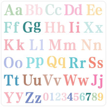 11,8 x 11,8 Zoll große Kunststoff-Alphabet-Schablone AZ a-z0-9