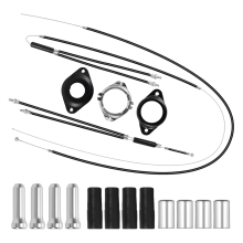 Bike Gyro Brake Cables Front + Rear with Spinner Rotor Complete Set, BMX Bicycle Lines Set for Most Bikes