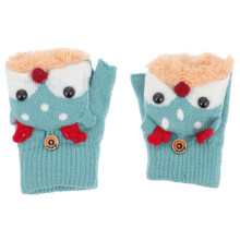 2Paires Pelucheux Vert Enfants Épais Hiver