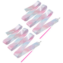 6Stk Rosa Tanz- Und Gymnastikbänder Verarbeitung Fitness