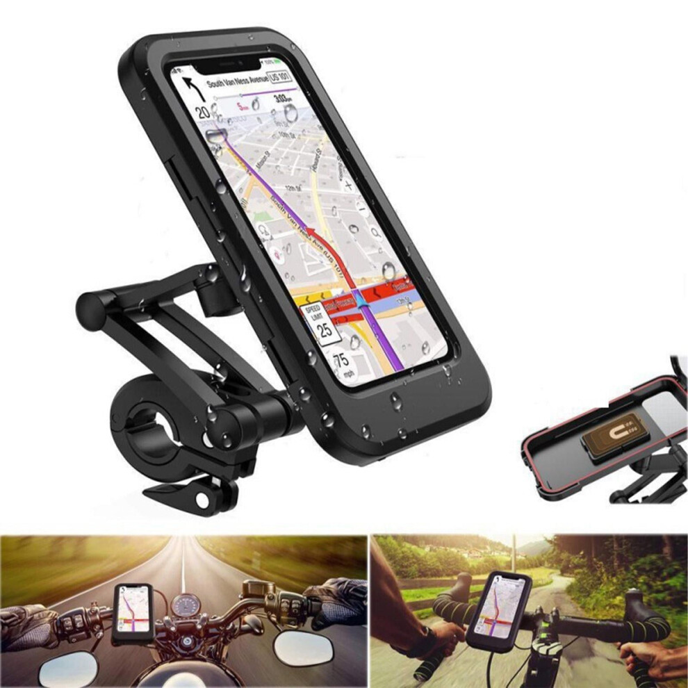 Motorcycle Phone Holder For 5.5-7.0" Phones, Waterproof & 9499224298637