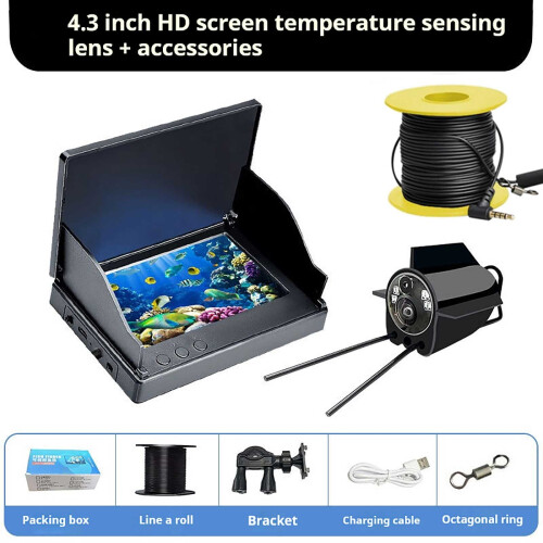 Ekkolodd HD-kamera med temperatursensor og nattsyn
